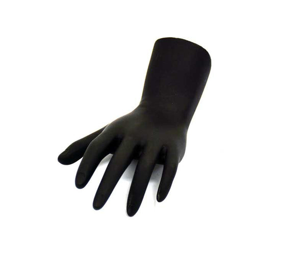 Black polystyrene hand