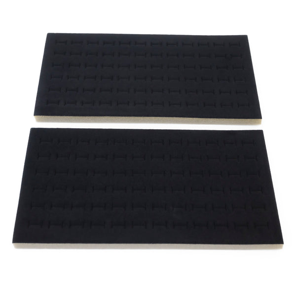 Black Soft Foam Ring Tray with 72 Ring Slots