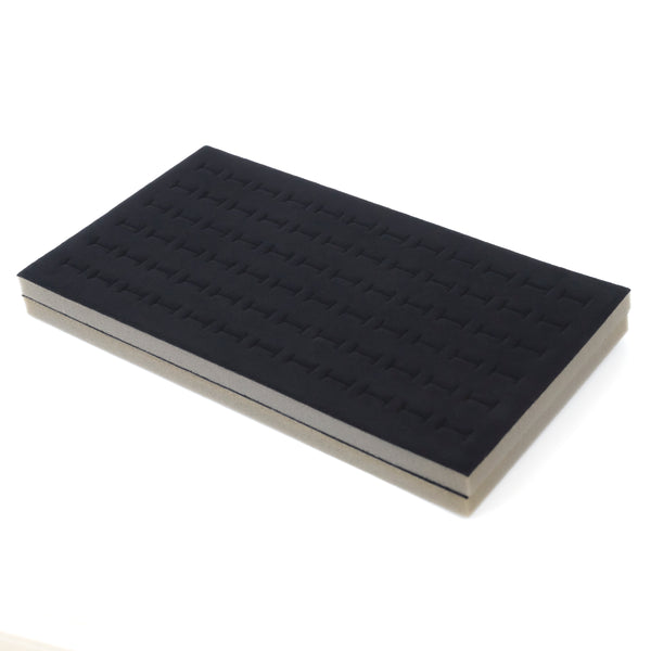 Black Soft Foam Ring Tray with 72 Ring Slots