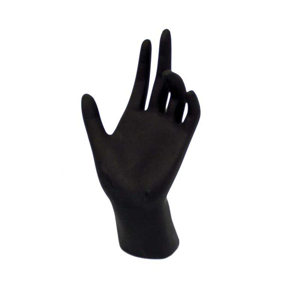 Black polystyrene hand