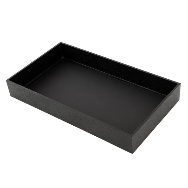 Black Textured Luxury Storage Organizing Trays and Jewelry Display Trays - 5 pack