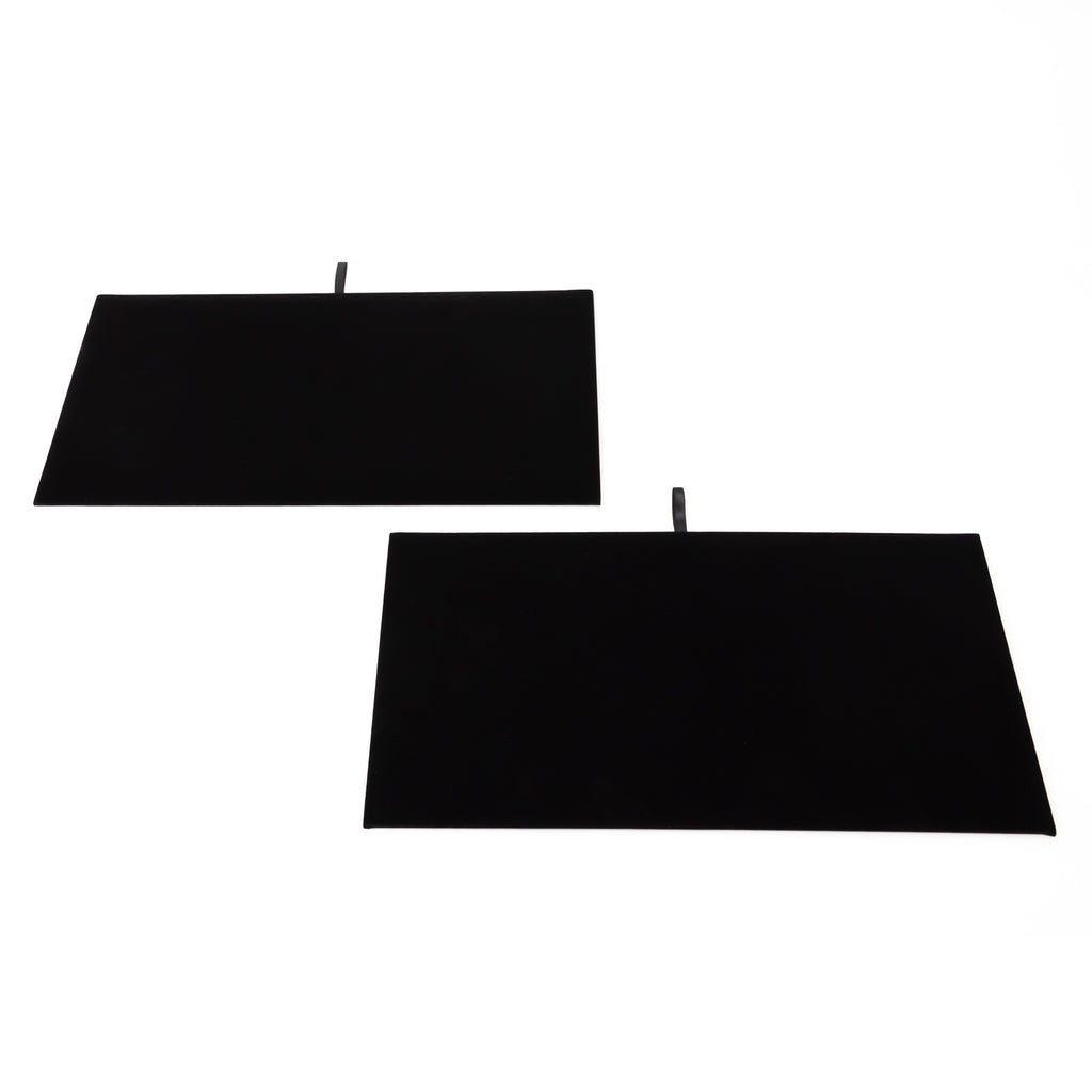 Black Velvet Jewelry Accessory Display Pads (14 in, 6 Pack)
