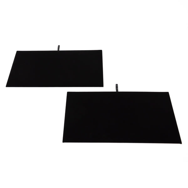 Black Velvet Jewelry Display Pad for 7.5" W x 14 L Size Trays - 6 Pack