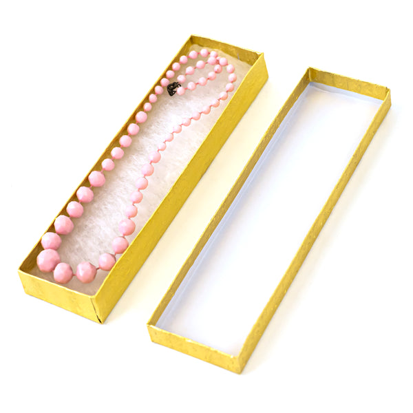Gold Textured Jewelry Display Box, 8" L x 2" W x 1" H (8 x 2 x 1)