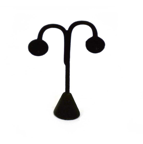 Black velvet lamp style earring display - 6 Pack